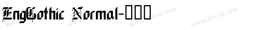 EngGothic Normal字体转换